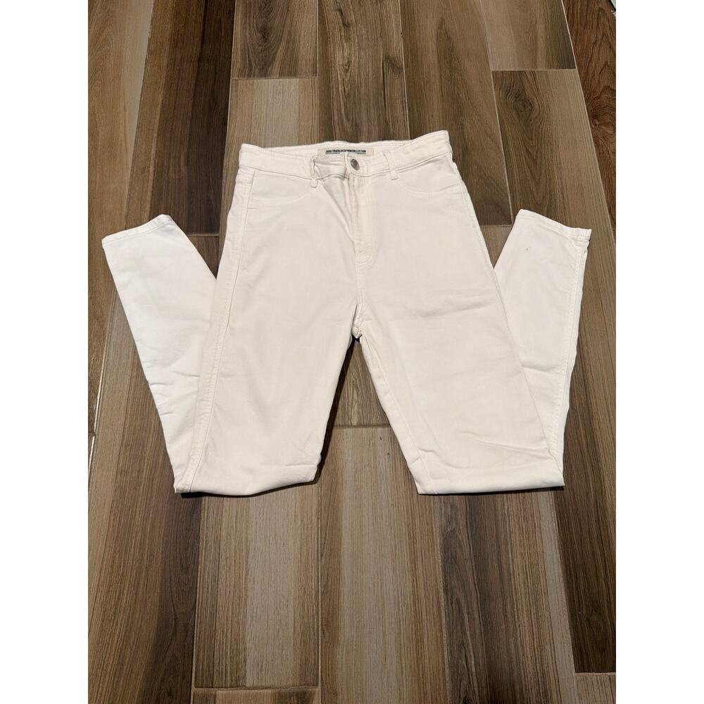 Zara High Rise Shaper Ankle Length White Jegging Size 8 - Picture 3 of 8